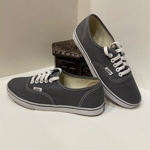 Vans Shoes Unisex Mens Size 5.0 Womens 6.5 Gray Canvas Lace Up Sneakers